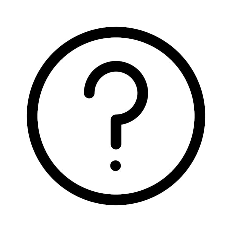 Pink question mark help icon, representing frequently asked questions about ashwagandha vivid dreams