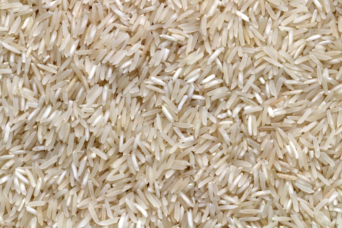 Cross-section diagram of a rice grain showing bran, germ, and endosperm -- what milling removes