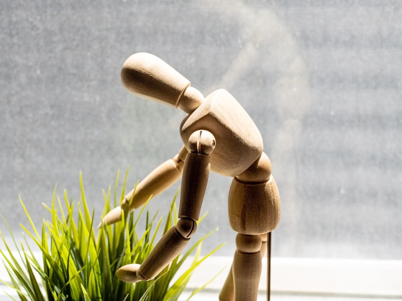 Caring for indoor air quality — a visual metaphor for allergy and asthma relief through clean air